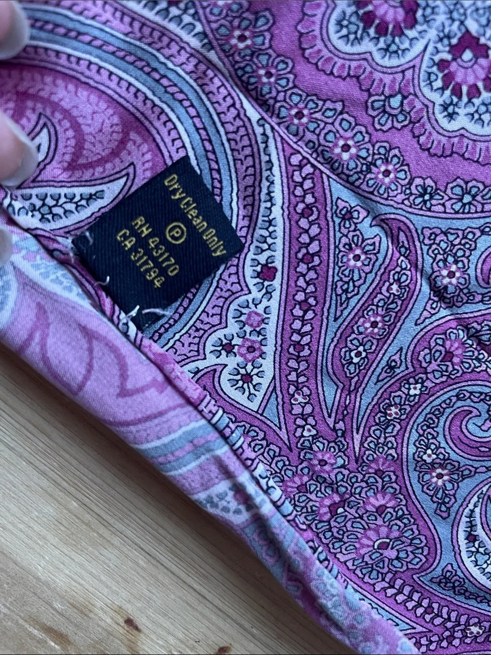 Silk Paisley Square Scarf in Pink and Purple